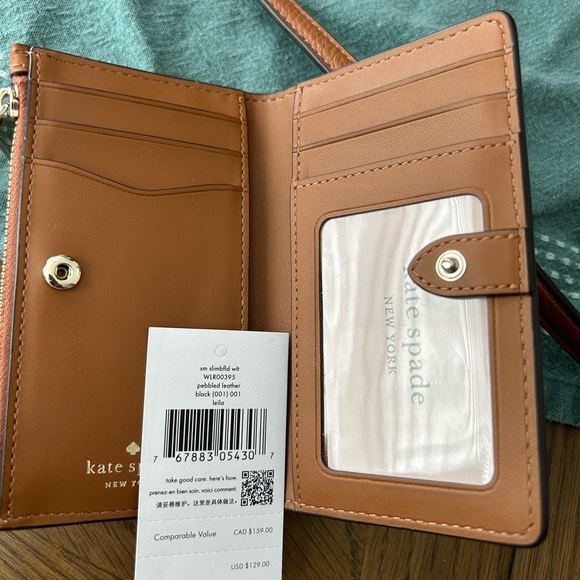 EUC KATE SPADE Pebble Leather Crossbody & Wallet Brown Cognac Tan Bag - Picture 4 of 12